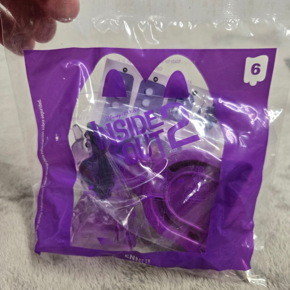 McDonalds 2024 Disney Pixar Inside Out 2 Ennui Happy Meal Toy 6 New Sealed